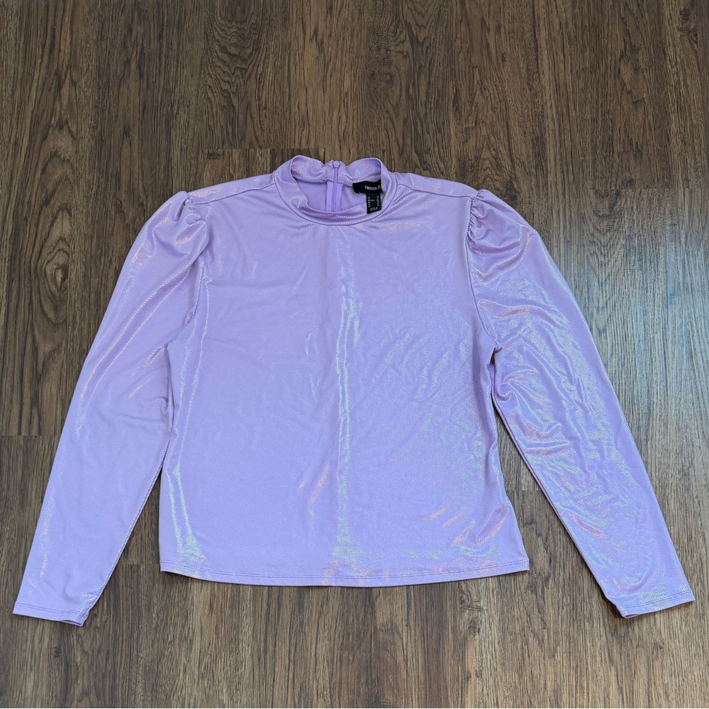 Forever 21 Lavender Long Sleeve Women's Top